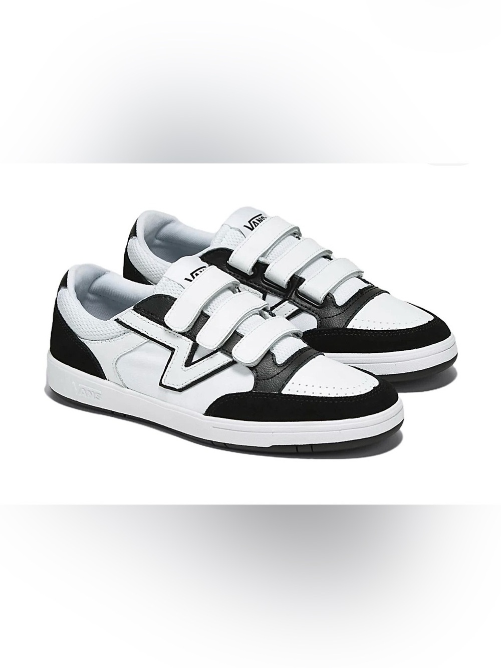 Vans Lowland ComfyCush Skate Shoe, Black/True White NWOT Unisex W-9.5, M-8, 40.5